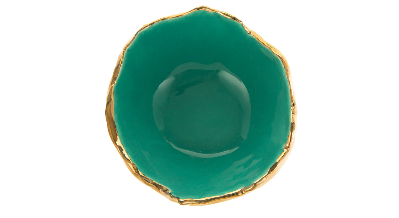 Gold Trimmed Wavy bowl - Berkeh 5"