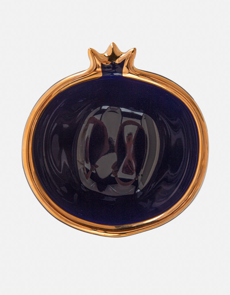Gold Trim Pomegranate Bowl
