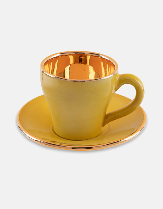Royal Gold Luster Coffee/Tea Cup & Saucer