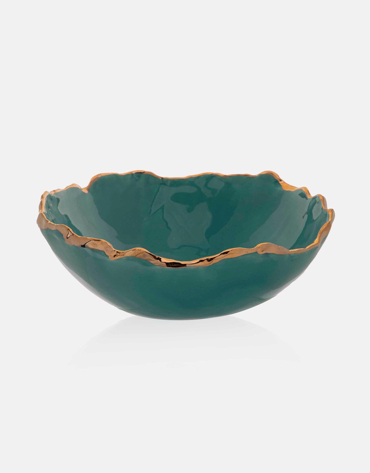 Gold Trimmed Wavy bowl - Berkeh 8"