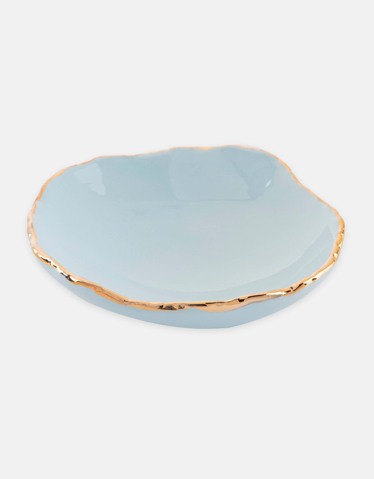 Gold Trimmed Wavy dish - Berkeh 8.5"