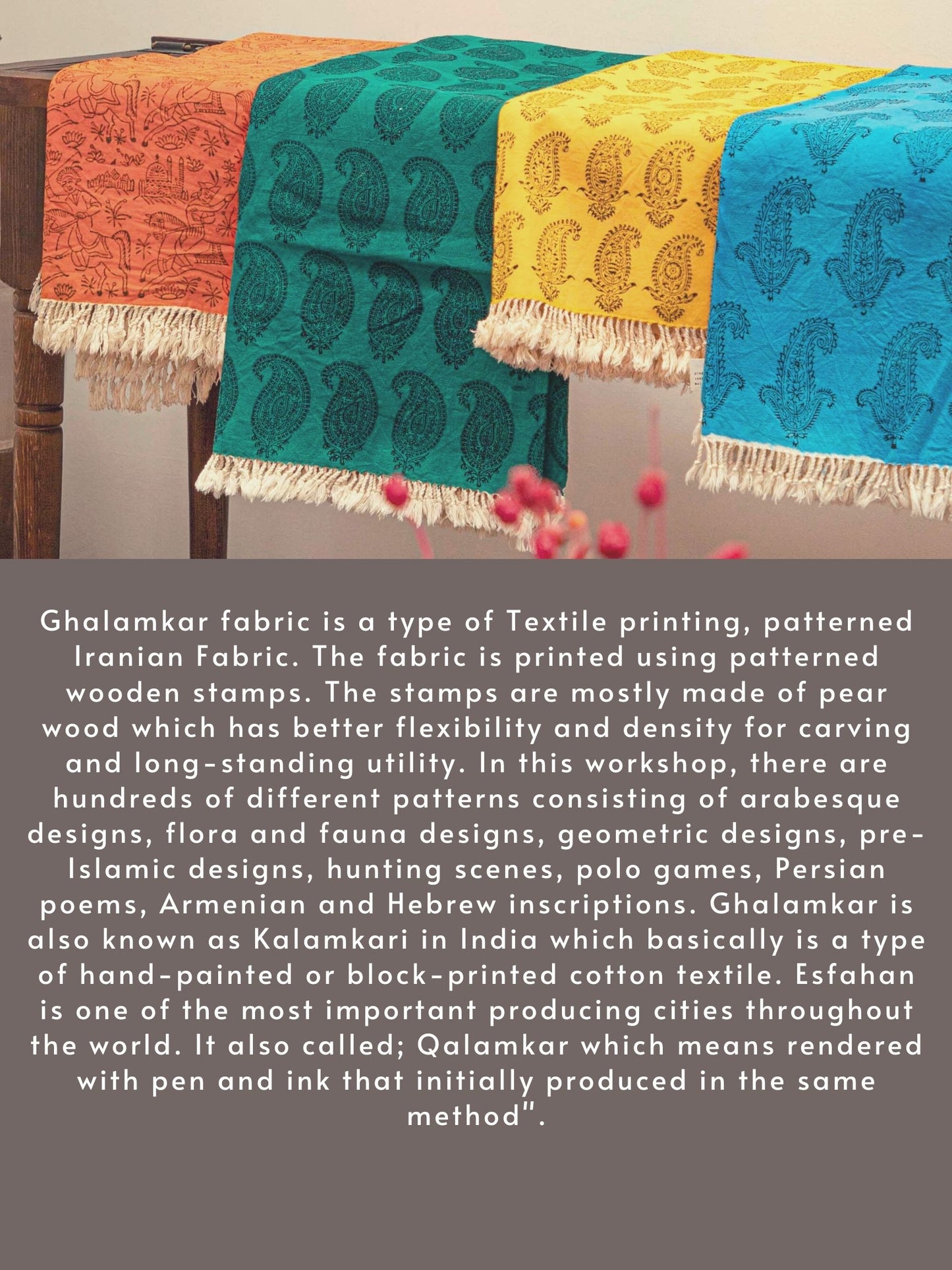 Modern Persian Ghalamkar Table clothes