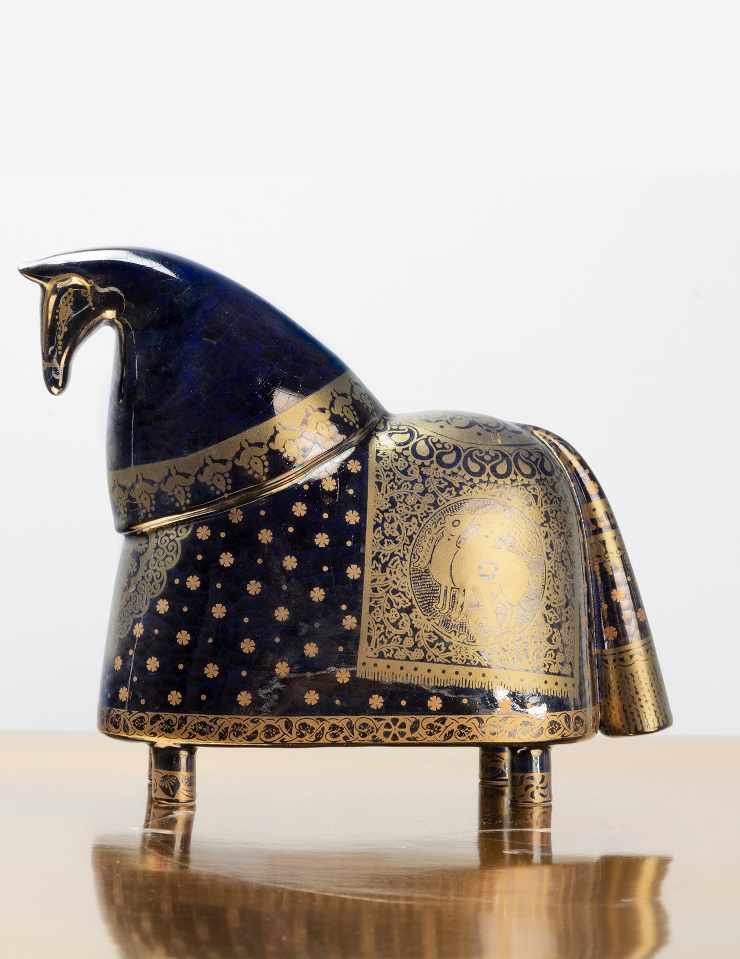 Modern Knight Horse Ceramic Statues