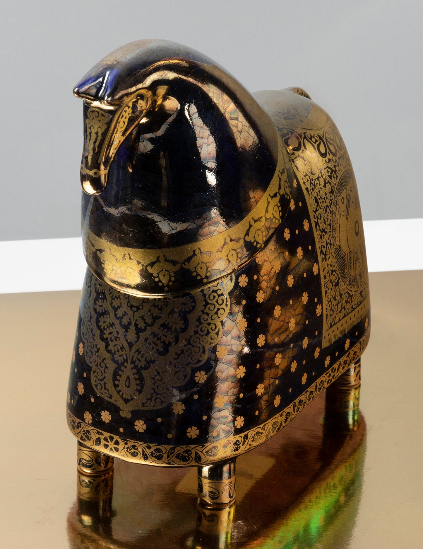 Modern Knight Horse Ceramic Statues