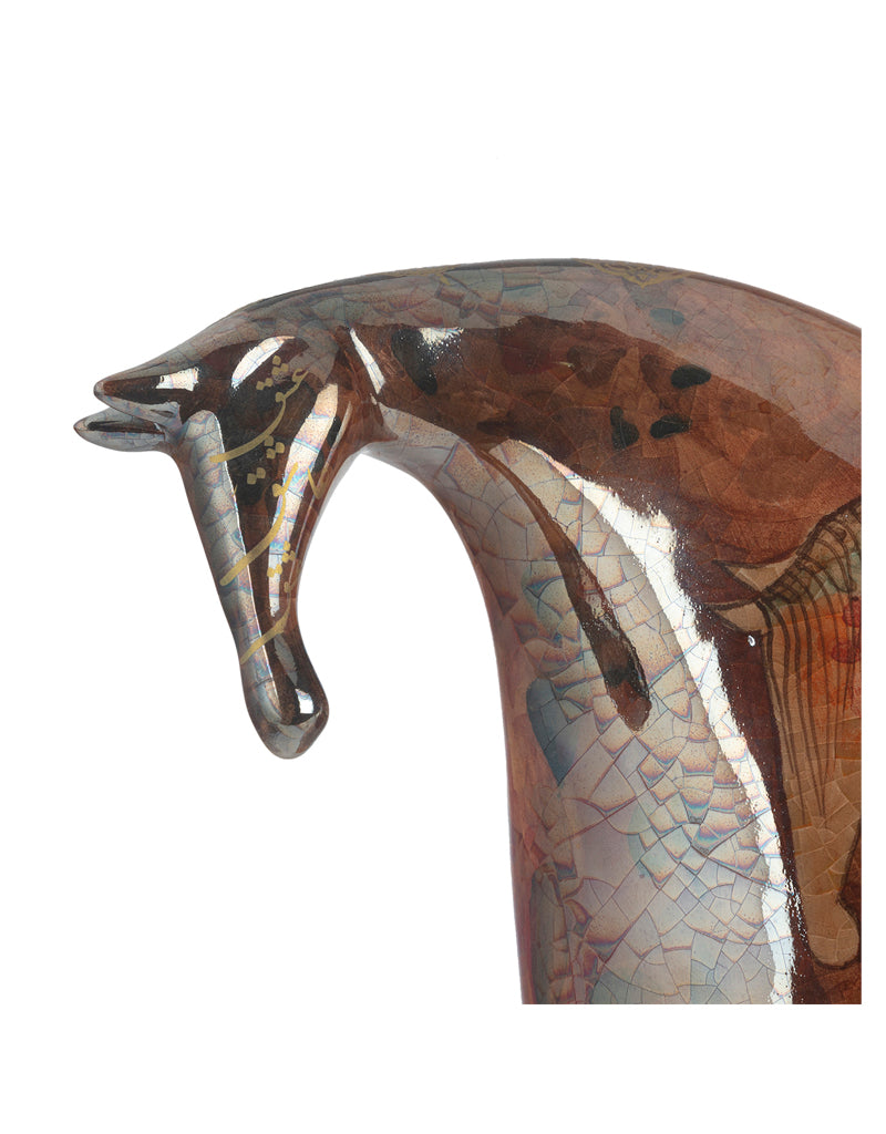 Handmade Ceramic Horse Sculpture - The King Tahmasb Horse - The King Horse Statue