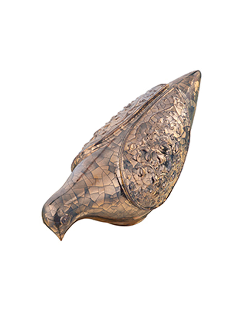 Handmade Ceramic pigeon platinum glaze