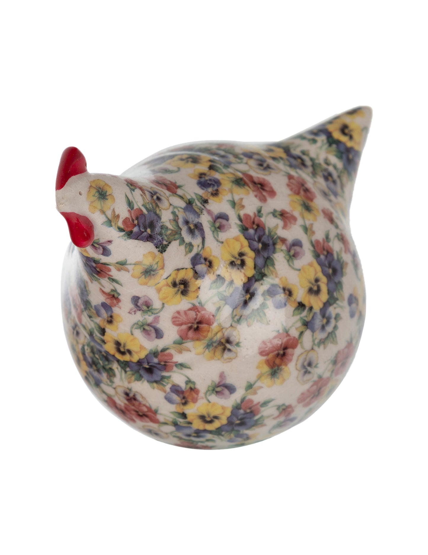 Ceramic Chicken - floral