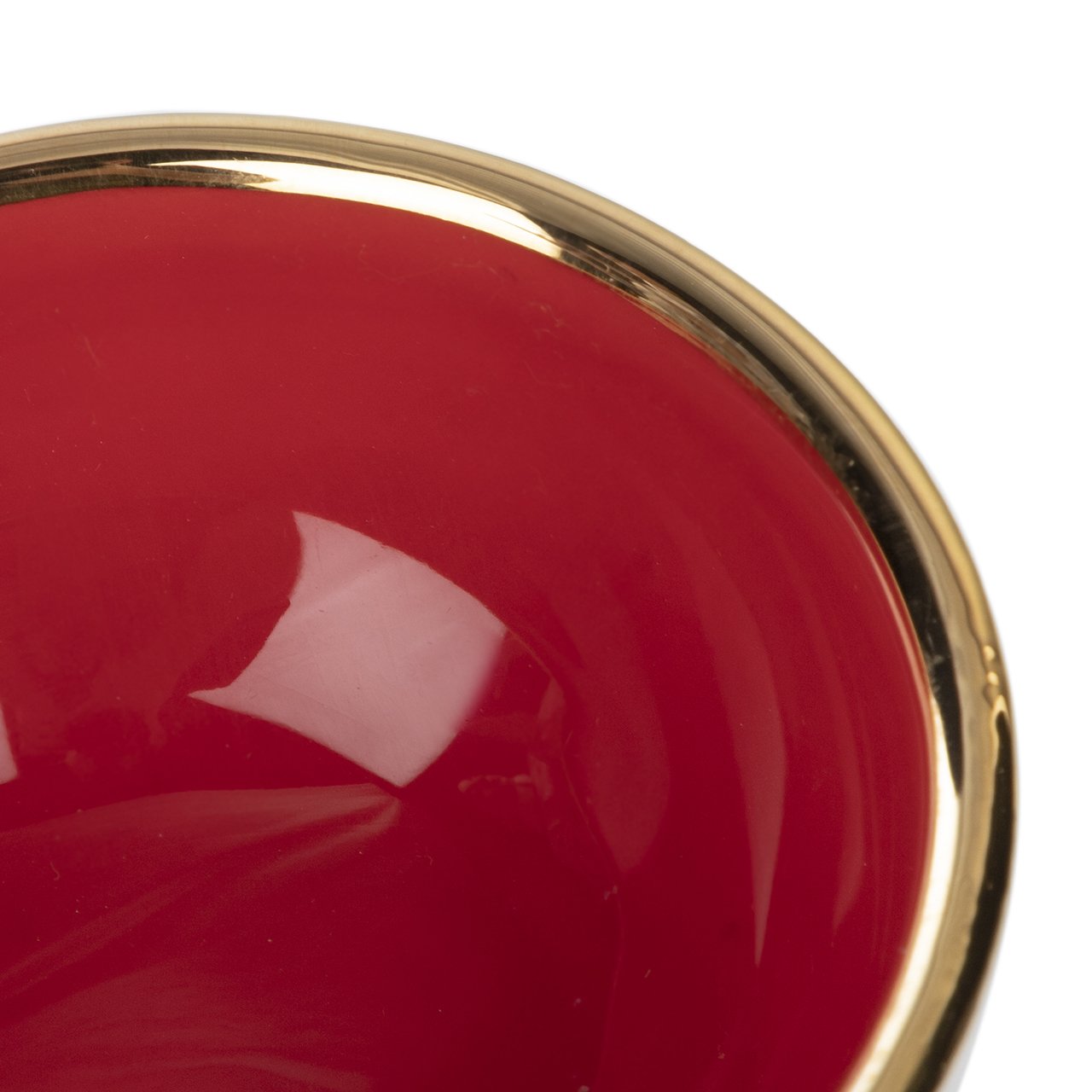 Ceramic Bowl Handcrafted in 11Kt Gold Outside