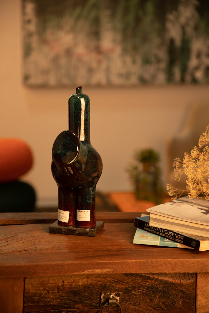 Ceramic Lustered Garden Bird (No. 25)