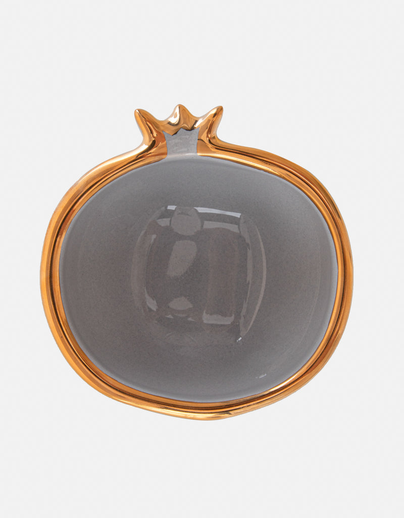 Gold Trim Pomegranate Bowl