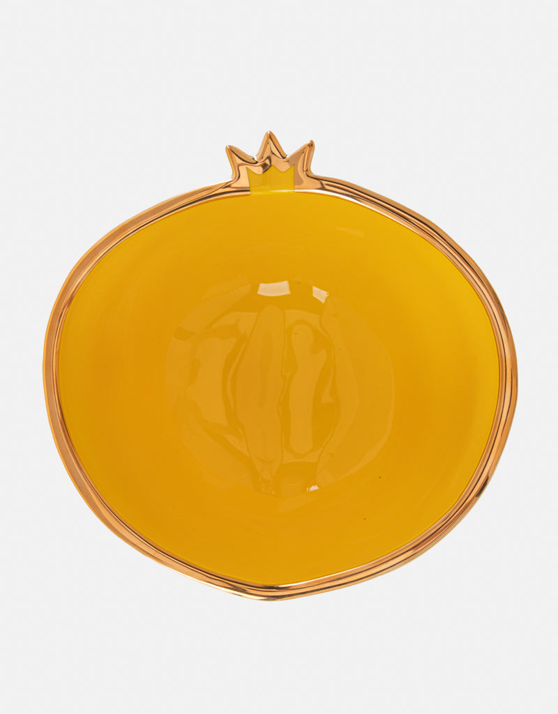 Gold Trim Pomegranate Bowl