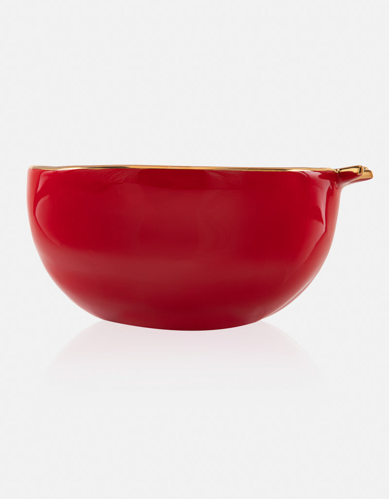 Gold Trim Pomegranate Bowl