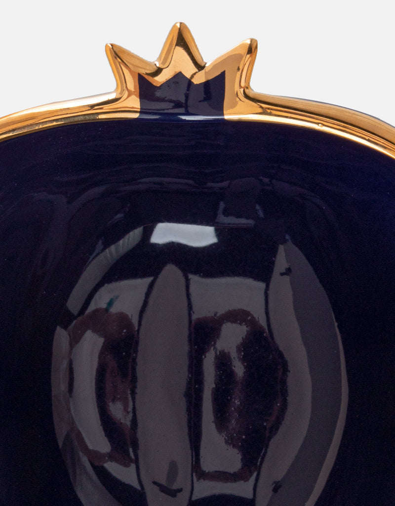 Gold Trim Pomegranate Bowl