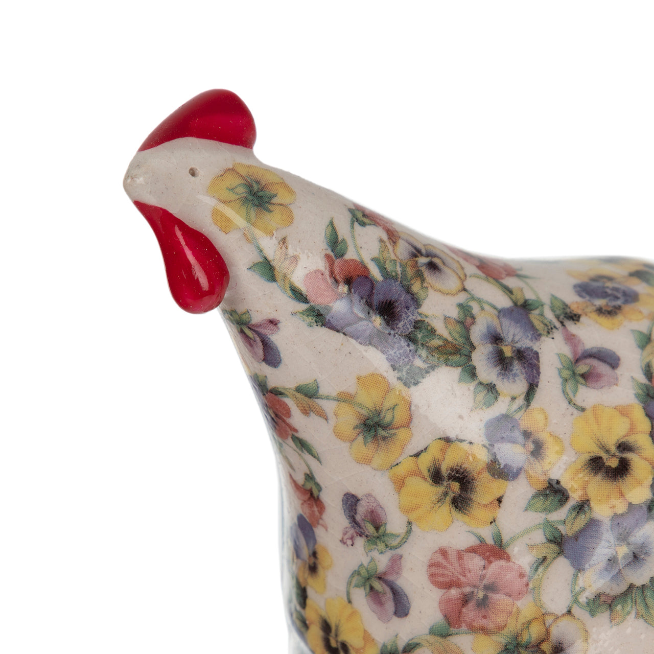 Ceramic Chicken - floral