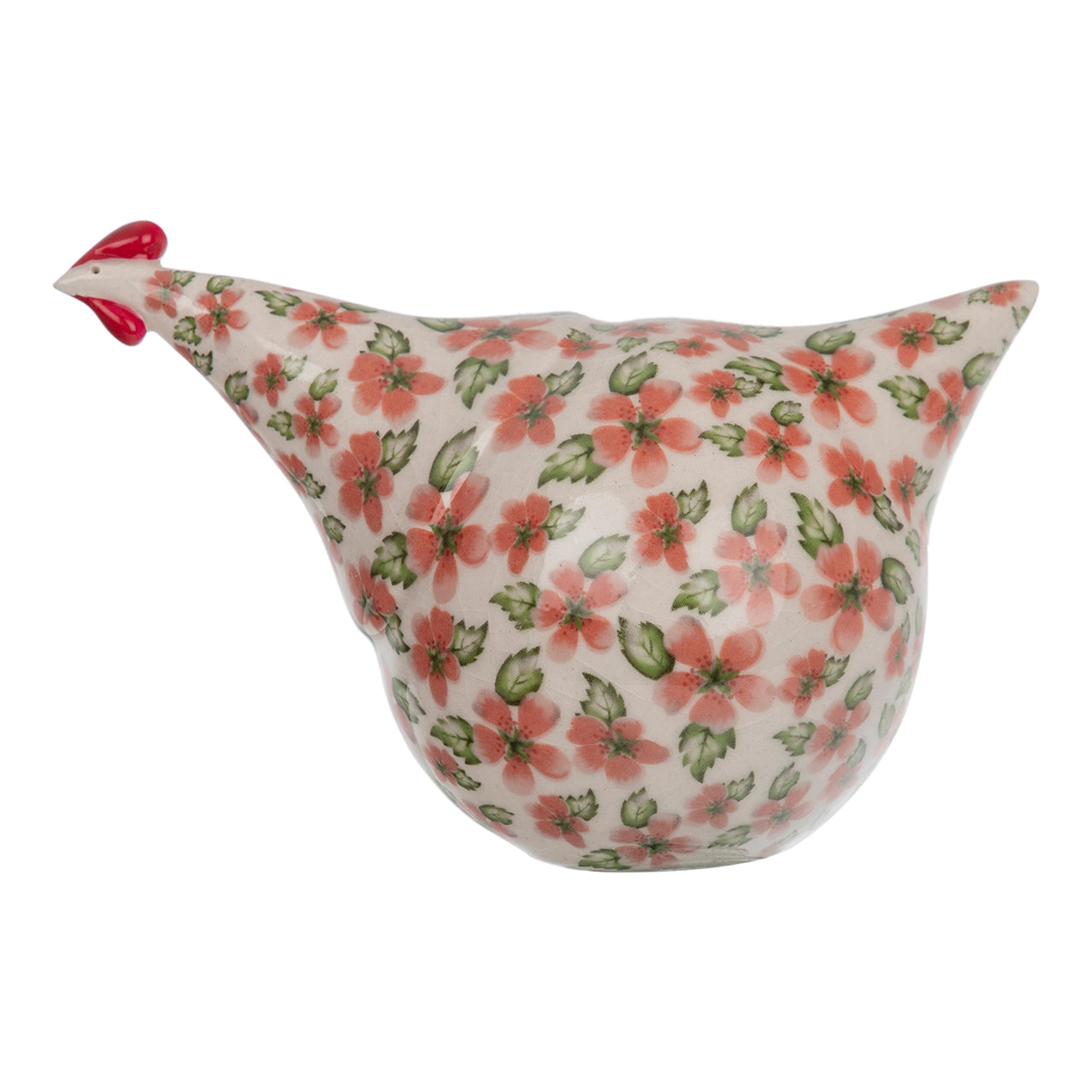 Ceramic Chicken - floral