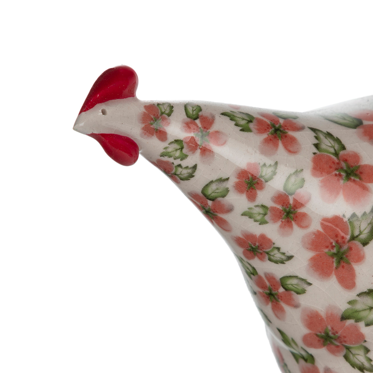 Ceramic Chicken - floral