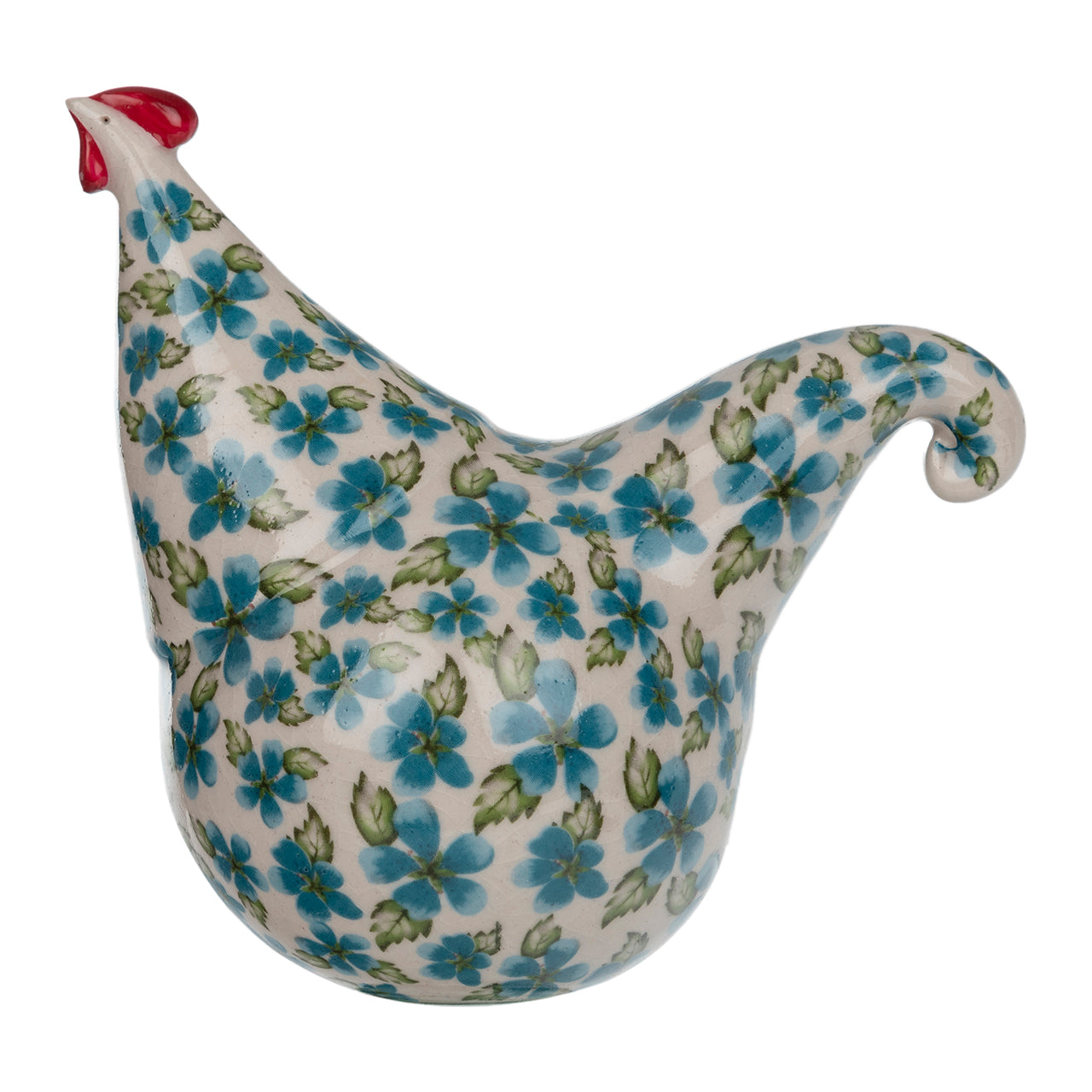 Ceramic Chicken - floral