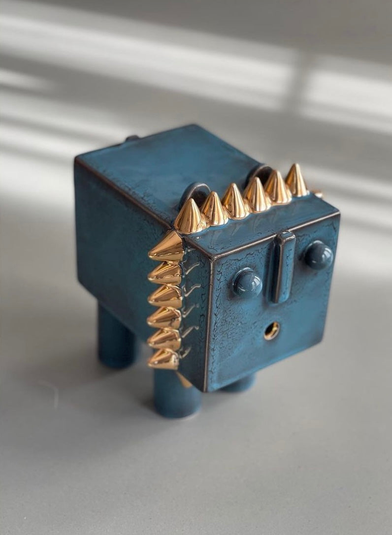 Handmade Modern Ceramic Cubic Lion
