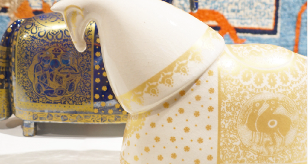 Modern Knight Horse Ceramic Statues