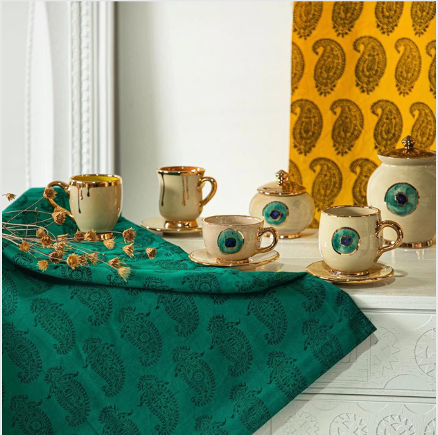 Evil Eye Candy Box With a Gold Plated lid