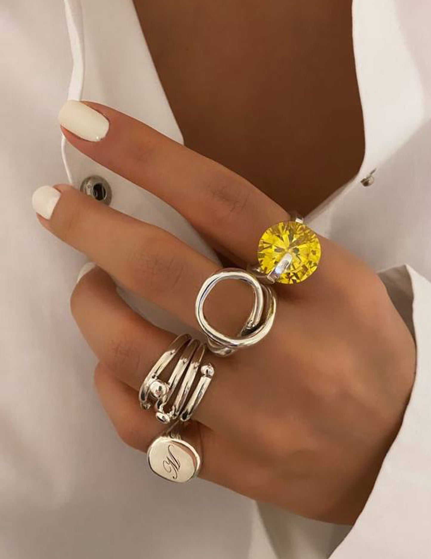 Sterling Silver Loop Ring