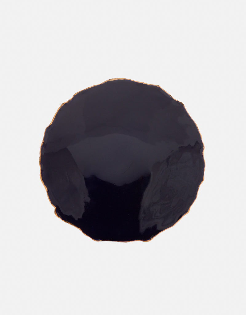 Gold Trimmed Wavy plate - Berkeh Size 8 ( 10.5")