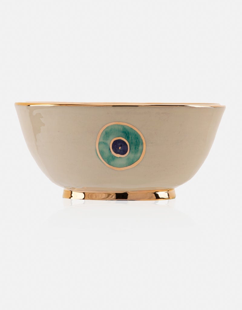 Evil Eye Gold Trim Bowl