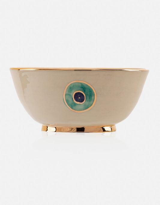 Evil Eye Gold Trim Bowl