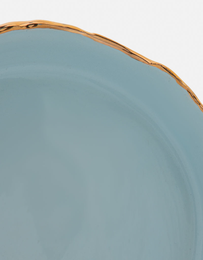 Gold Trimmed Wavy dish - Berkeh Size 9 ( 7.5")