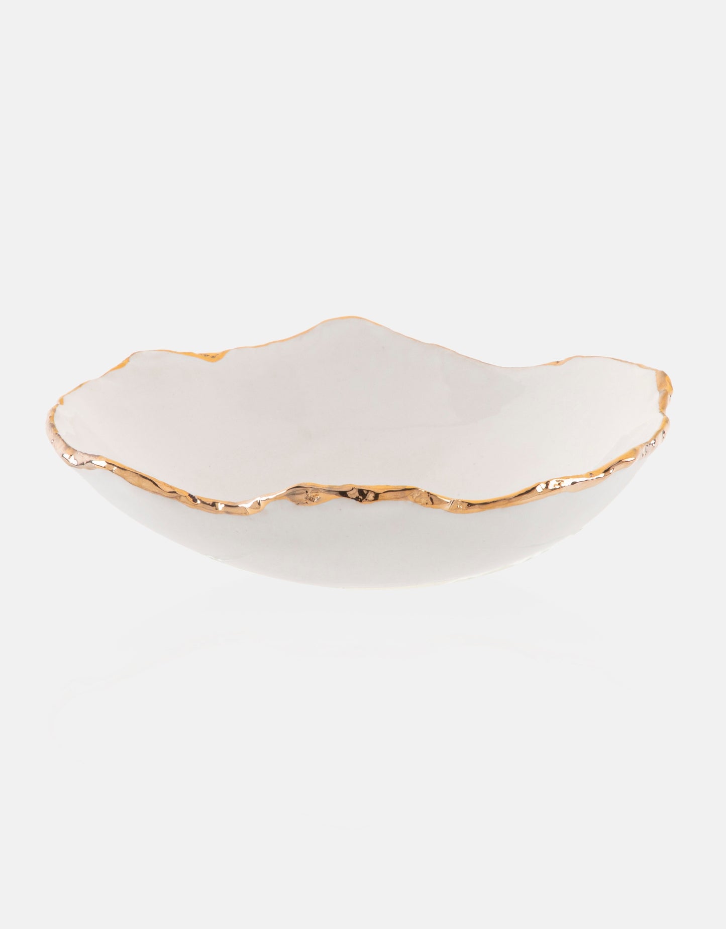 Gold Trimmed Wavy dish - Berkeh 8.5"