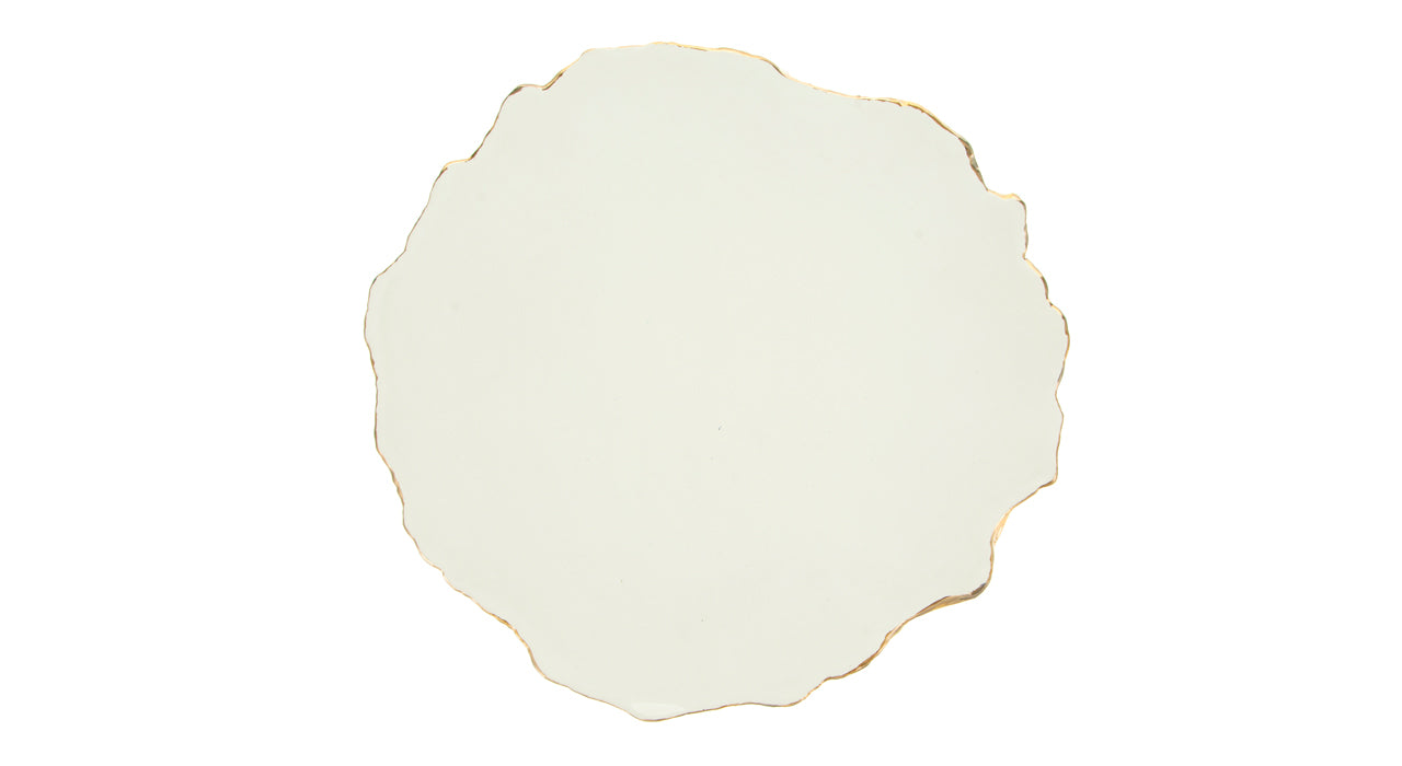 Gold Trimmed Wavy plate - Berkeh Size 7 (9")