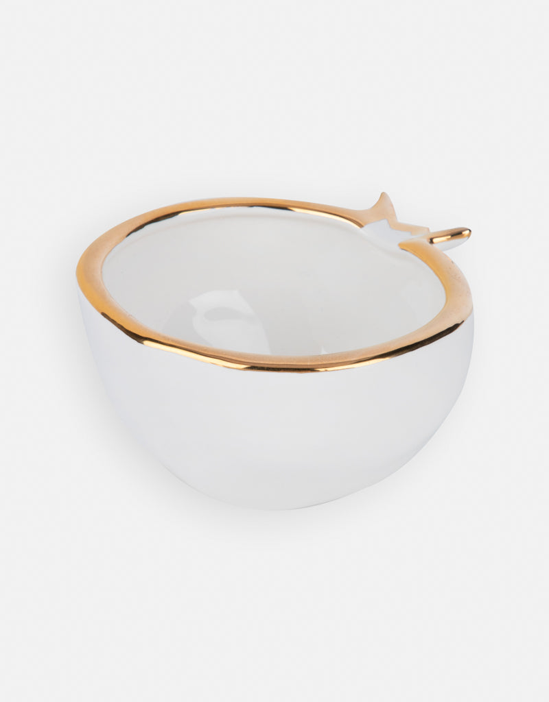 Gold Trim Pomegranate Bowl