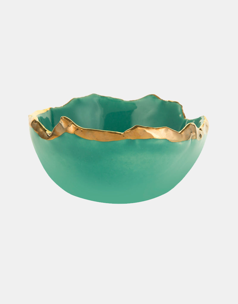 Gold Trimmed Wavy bowl - Berkeh 5"
