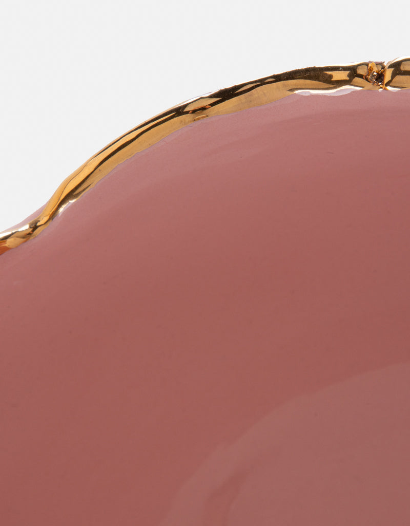 Gold Trimmed Wavy bowl - Berkeh 10 - 11 inches