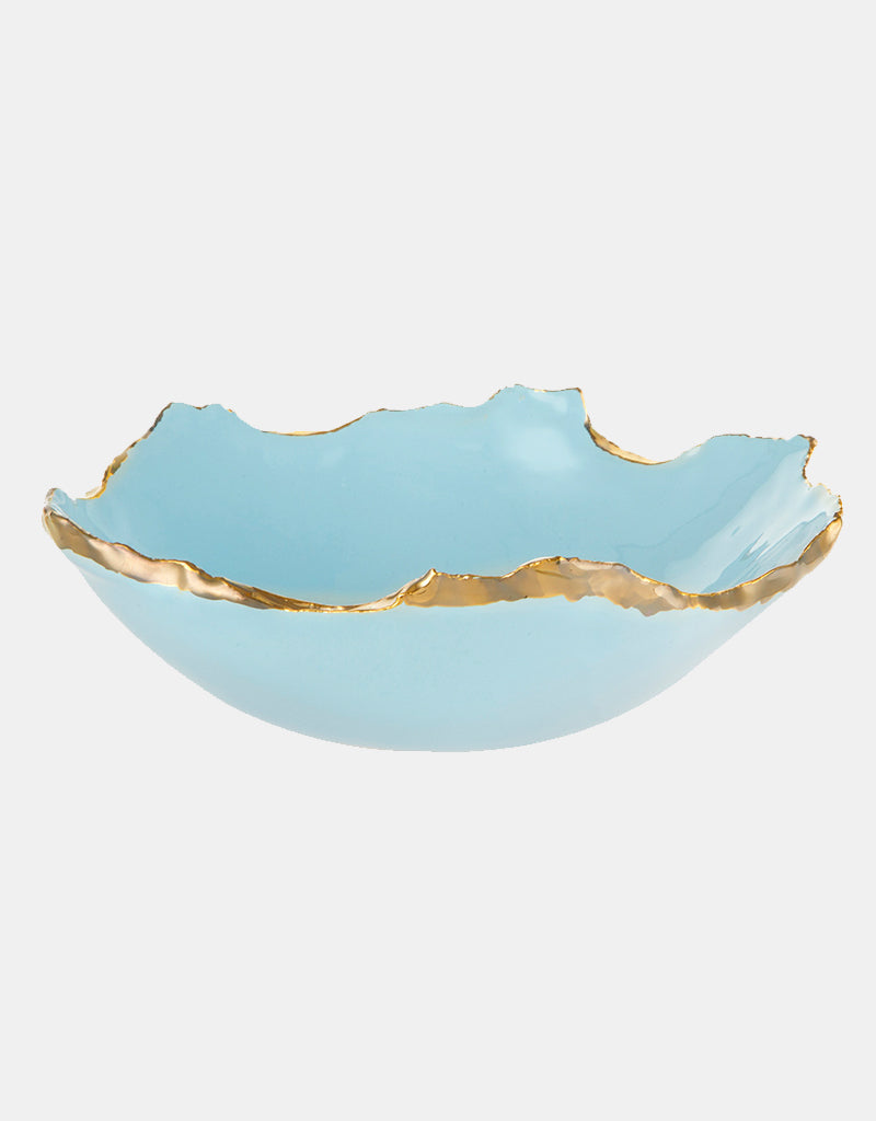 Gold Trimmed Wavy bowl - Berkeh 8"