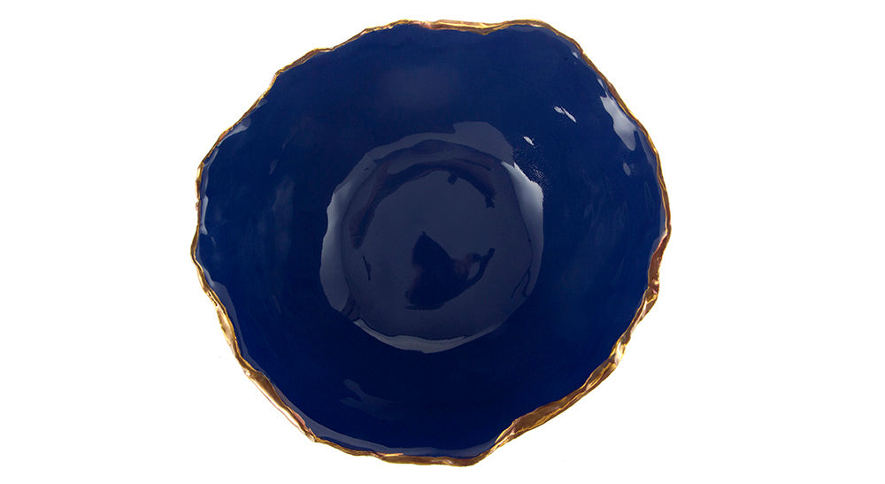 Gold Trimmed Wavy bowl - Berkeh 10.5"