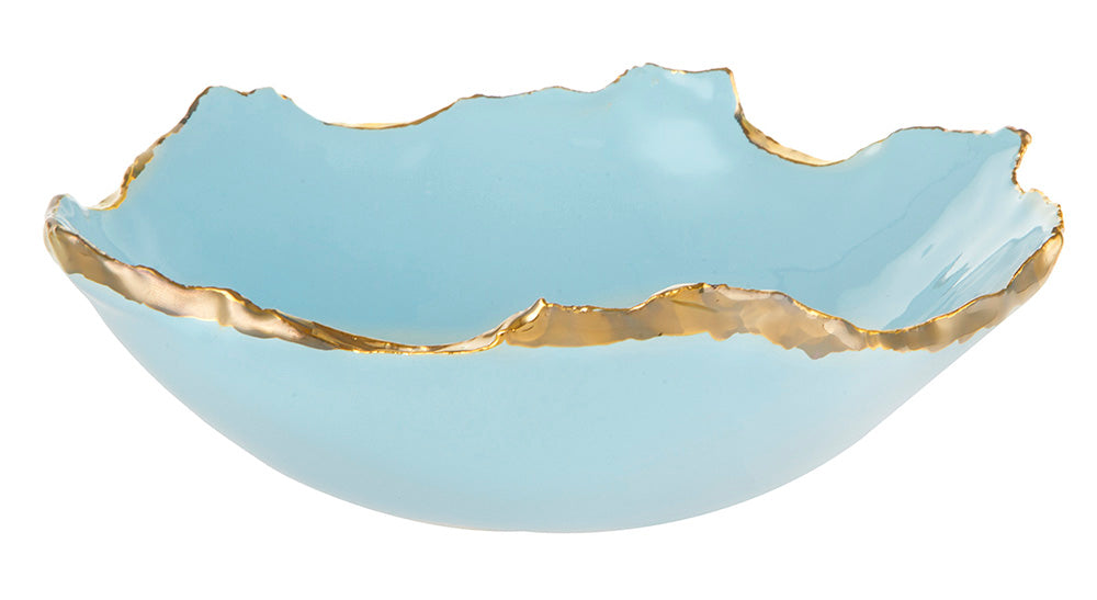 Gold Trimmed Wavy bowl - Berkeh 8"