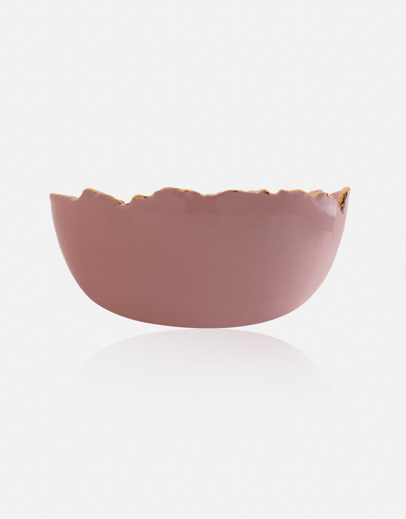 Gold Trimmed Wavy bowl - Berkeh 10 - 11 inches