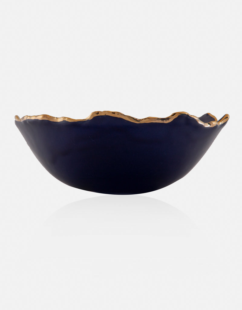 Gold Trimmed Wavy bowl - Berkeh 8"