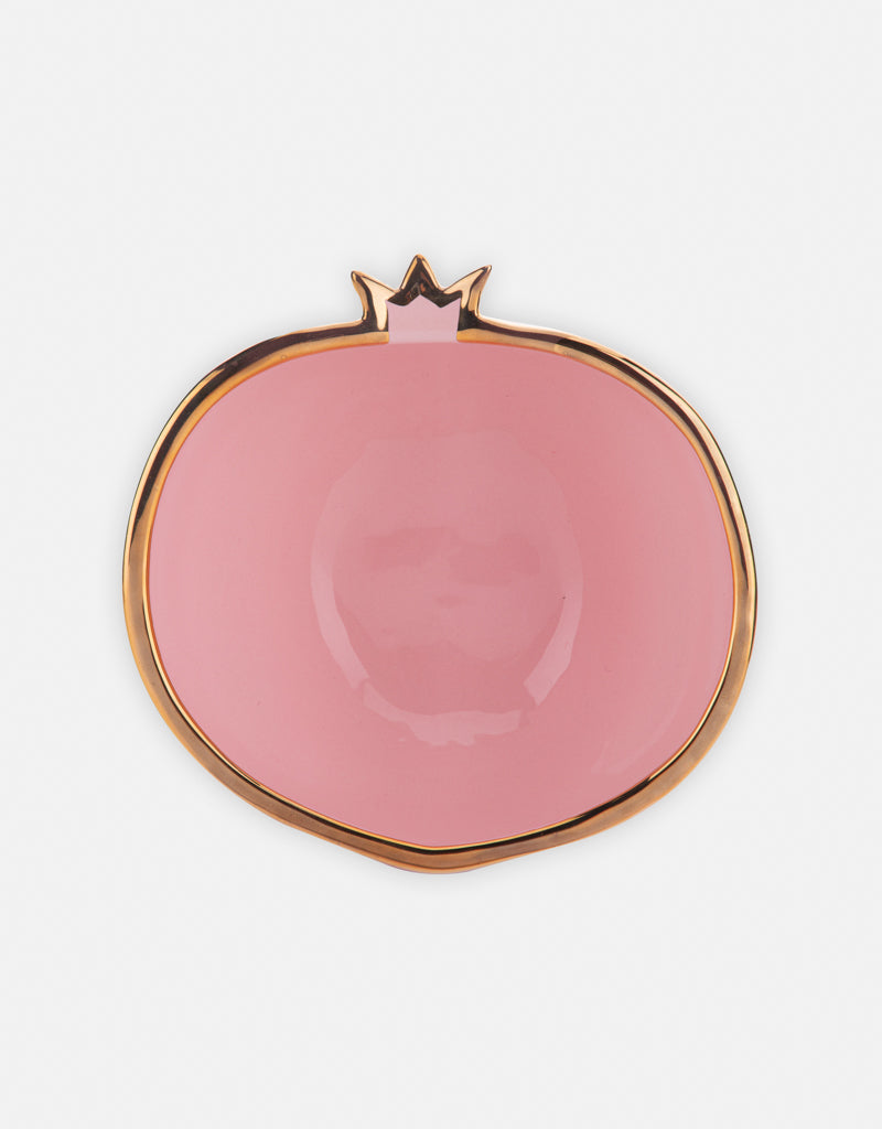 Gold Trim Pomegranate Bowl