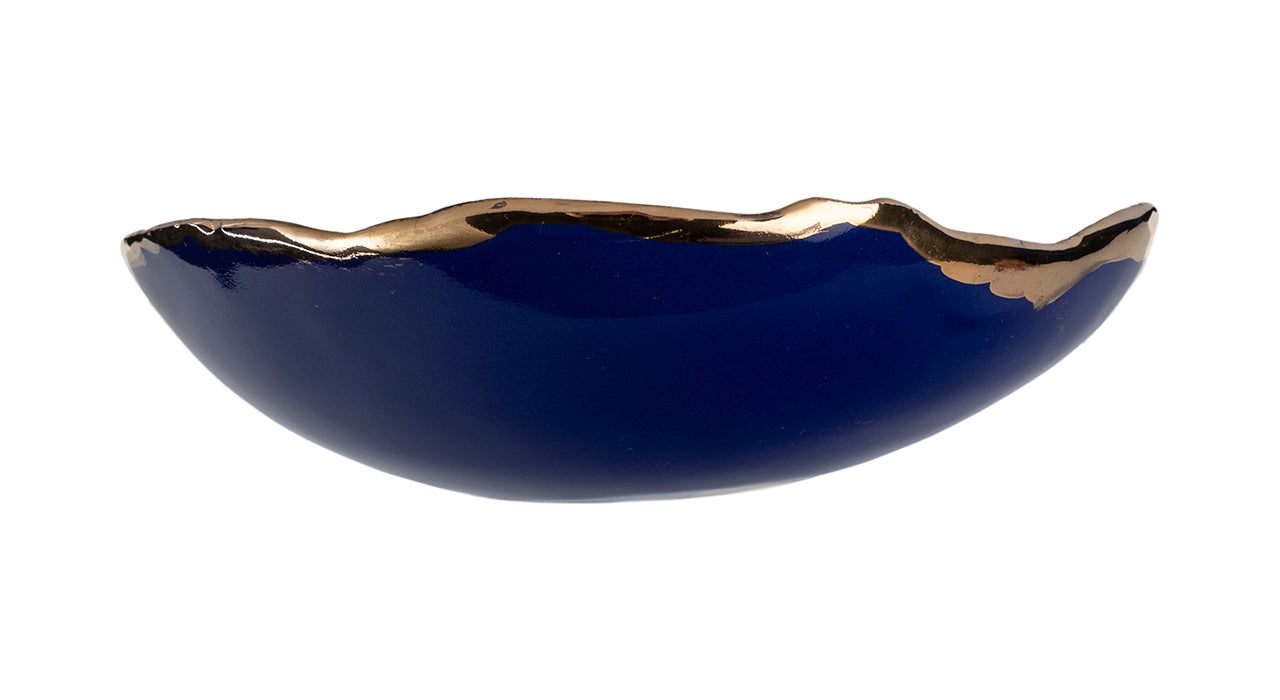 Gold Trimmed Wavy dish - Berkeh 8.5"