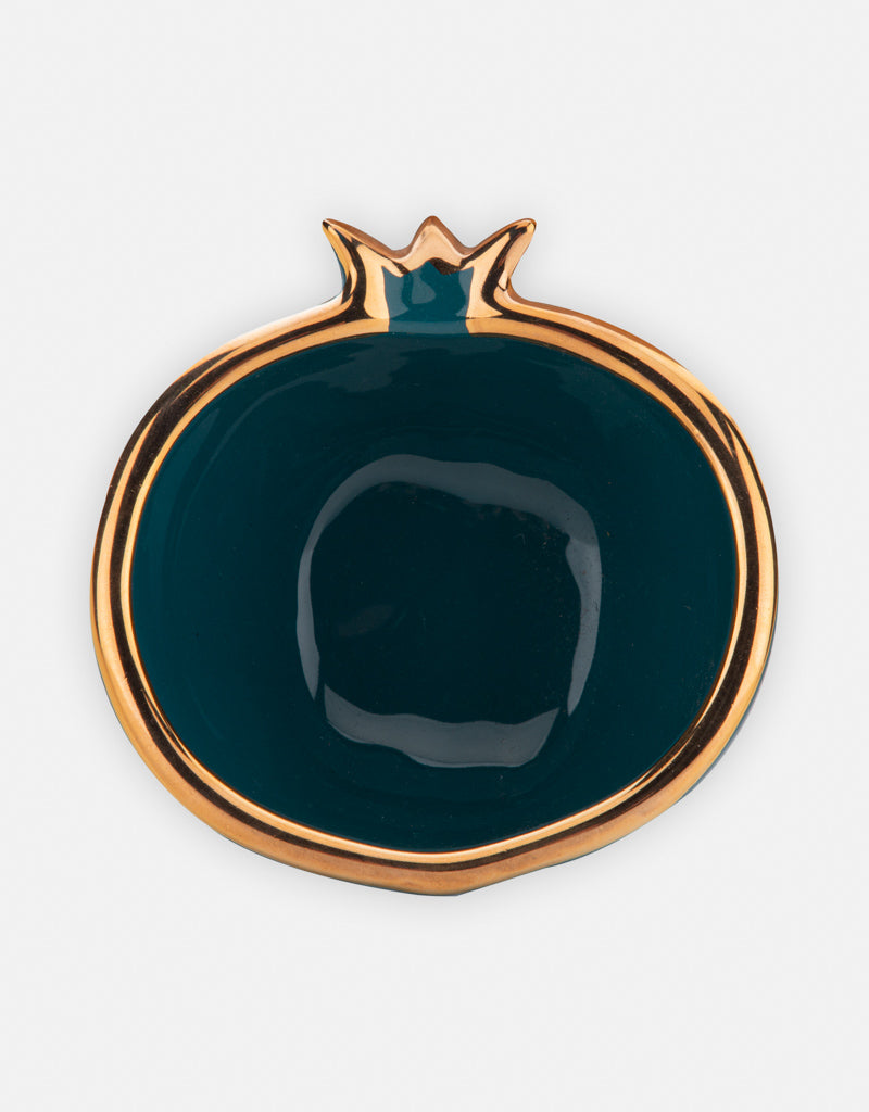 Gold Trim Pomegranate Bowl