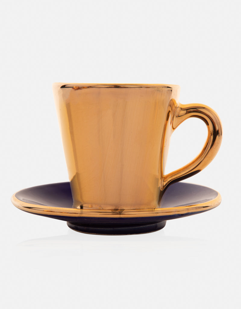 Royal Gold Luster Coffee/Tea Cup & Saucer