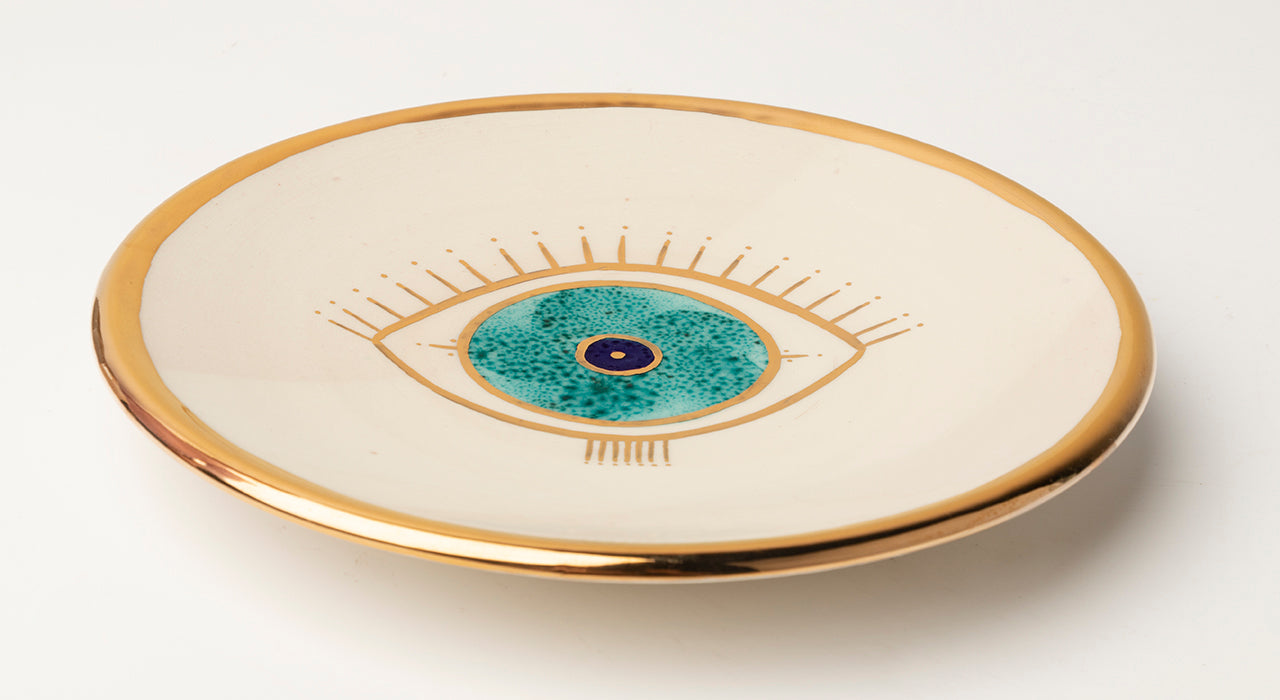 Evil Eye Gold Plated Plate (Eye Style)