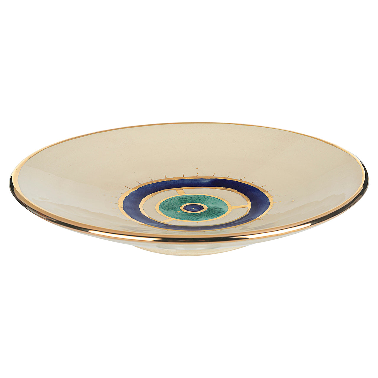 Evil Eye Gold Plated Plate (Mixed Blue Eye)