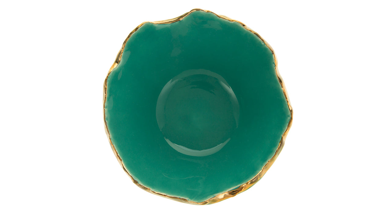 Gold Trimmed Wavy bowl - Berkeh 5.5"