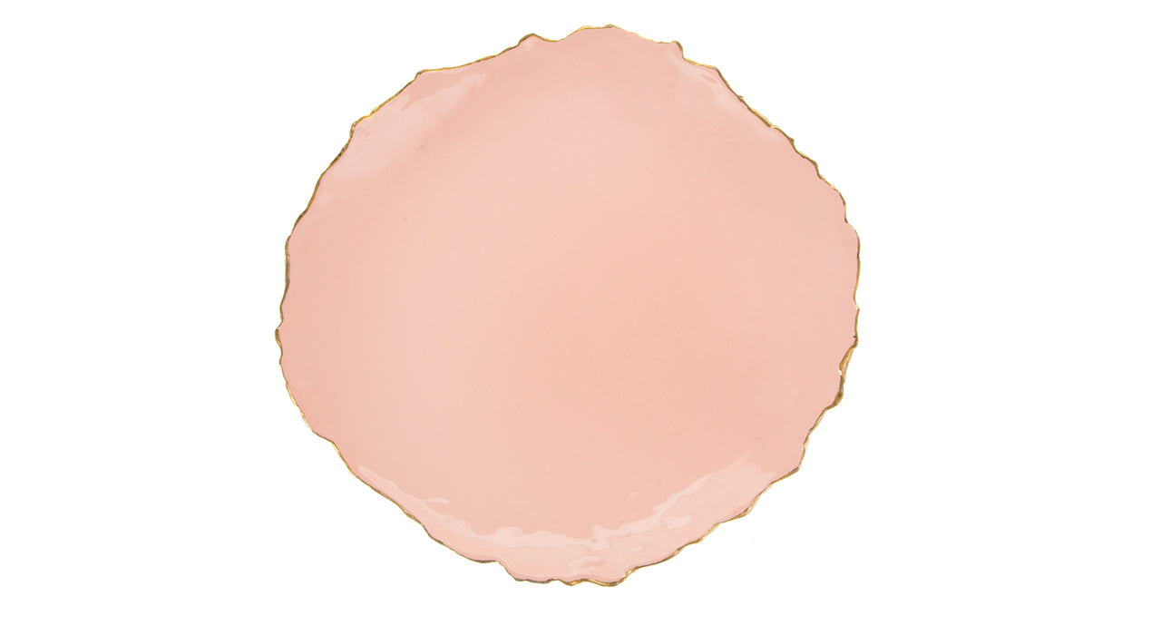 Gold Trimmed Wavy plate - Berkeh Size 7 (9")