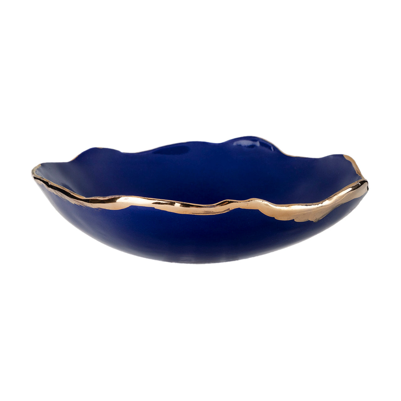 Gold Trimmed Wavy dish - Berkeh 8.5"