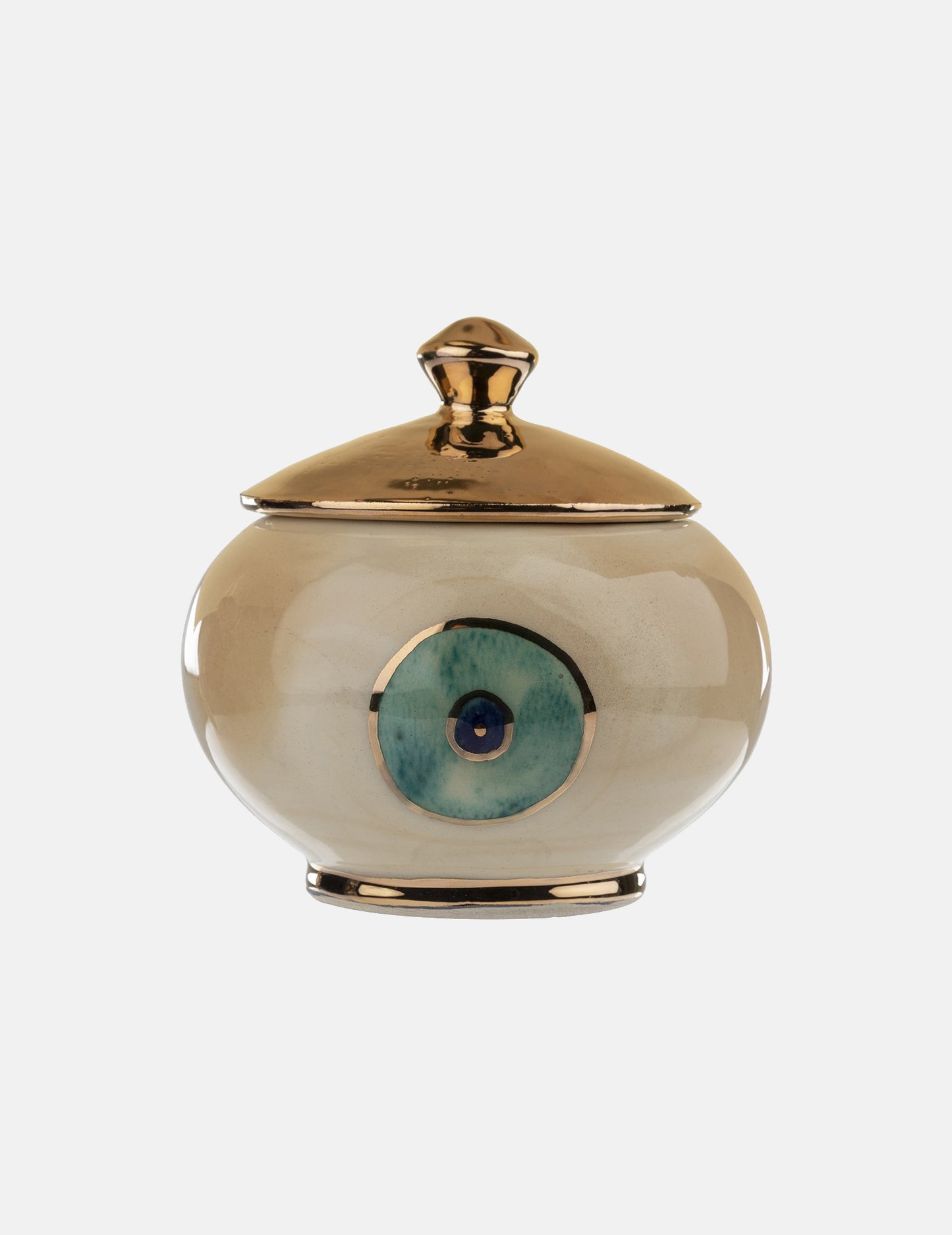 Evil Eye Candy Box With a Gold Plated lid