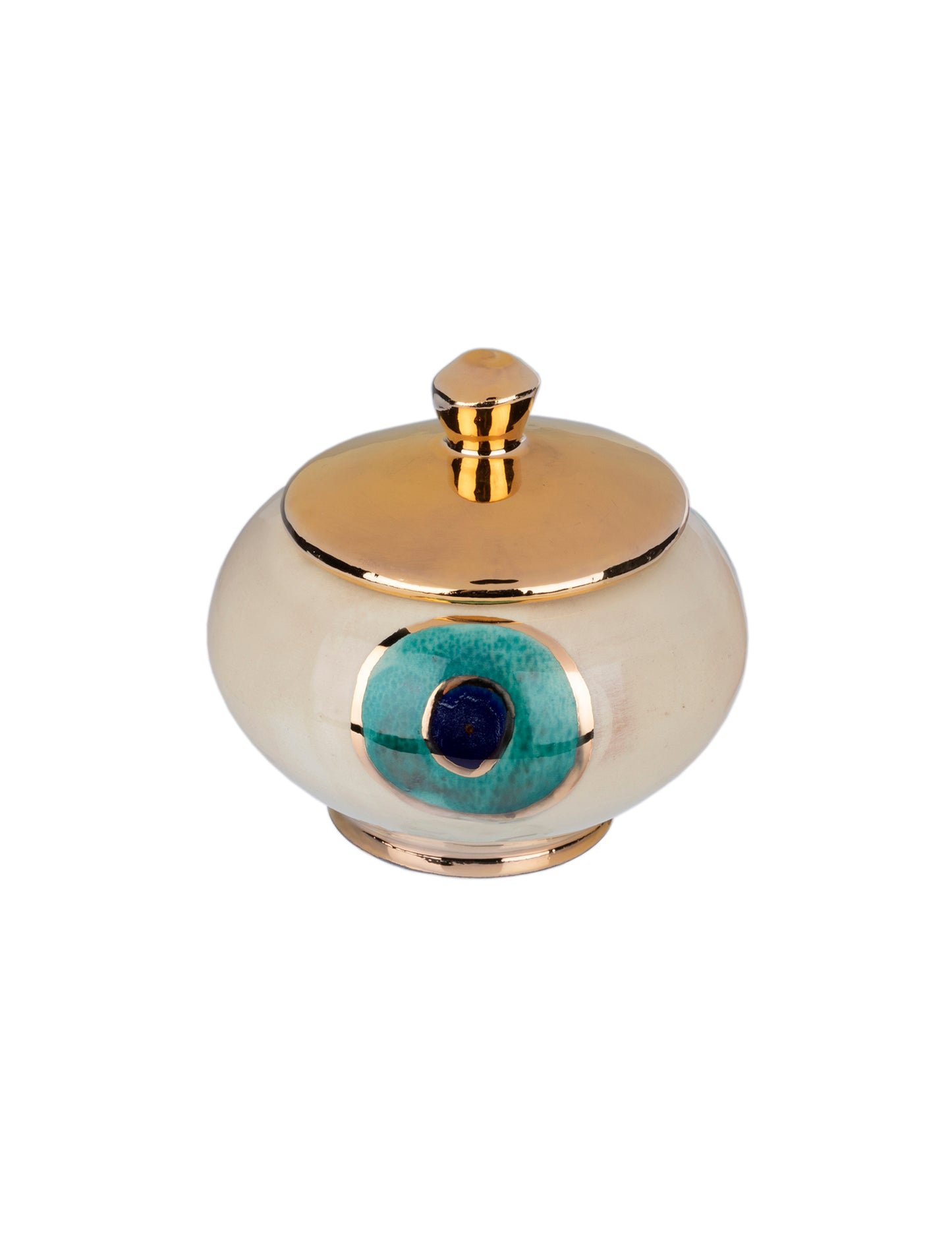 Evil Eye Candy Box With a Gold Plated lid